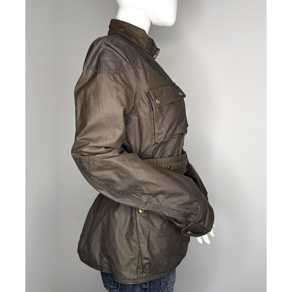 Belstaff Roadmaster Size 46 M Brown Waxed Cotton Motorcycle Jacket women’s - Picture 10 of 16